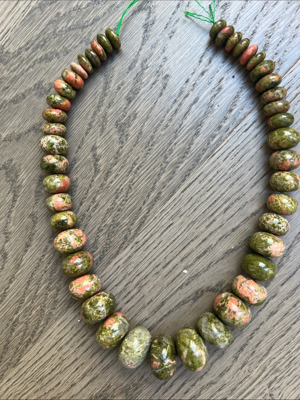 Unakite Green & Pink Beads Strand gor jewelry making